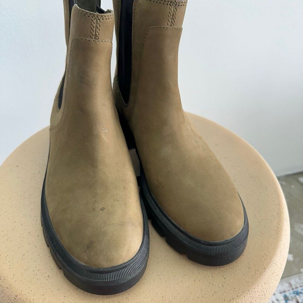 Timberland Women’s Cortina Valley Chelsea Boots In Olive Nubuck Leather - Picture 5 of 13